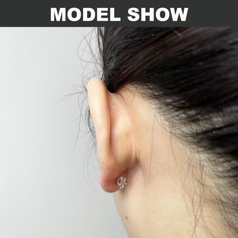 Formulen Silver Earring Backs Replacements - Hypoallergenic Earring Backs for Studs, Secure Ear Locking for Stud Earrings Ear Nut for Posts, 6 PCS Gold 6 PCS White Gold - Image 4
